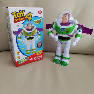 Toy Story  Buzzlightyear Cartoon Figure Model Toys Pixar Electric Walking Light Robot Doll Action Doll Kids Birthday Gift