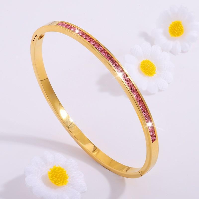 5/1 stuks Sprankelende Zirkonia Ingelegde Roestvrij Staal Armband Set voor Vrouwen Stapelbare Armbanden Mode Niet Verkleurende Sieraden Cadeau