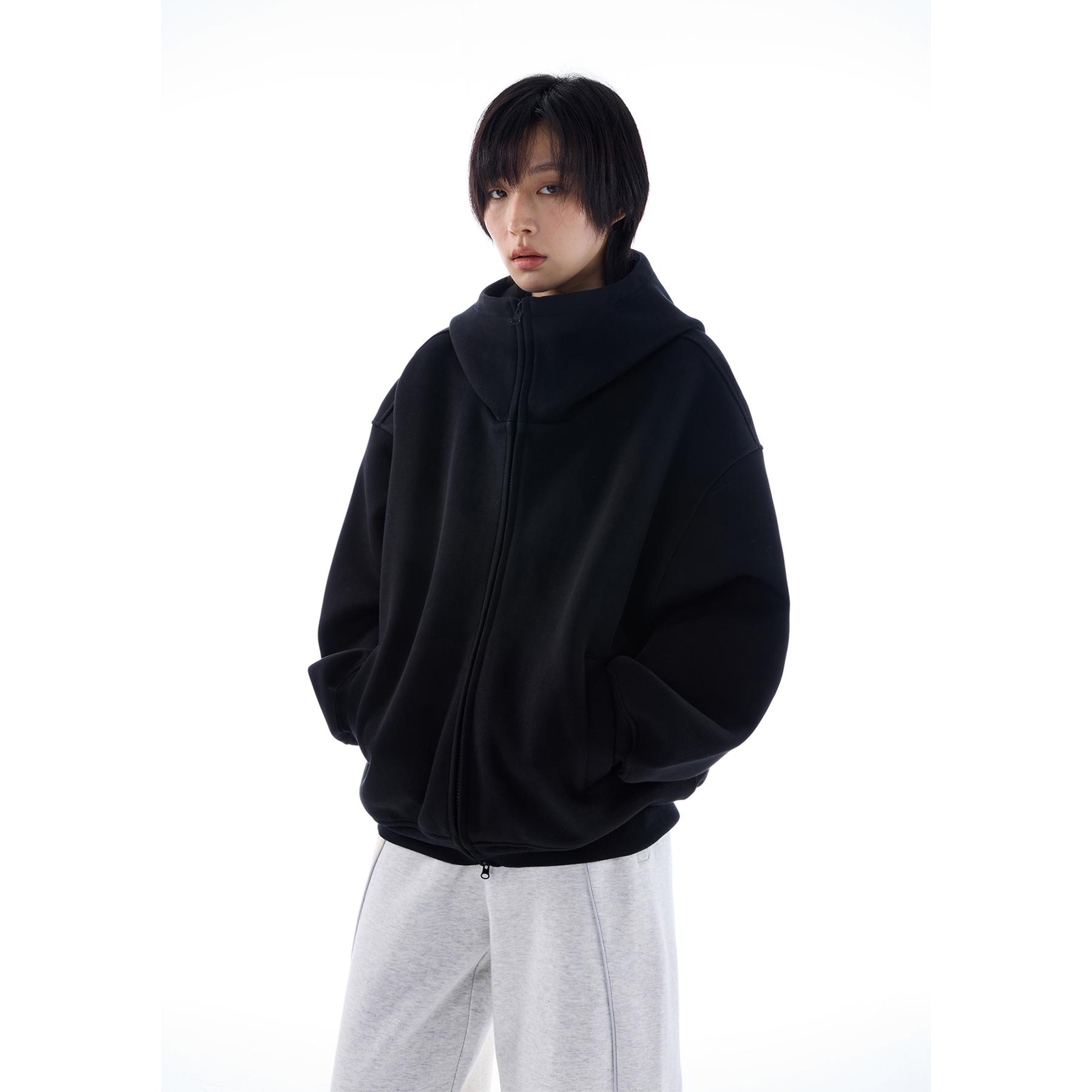 

Женский кардиган-худи оверсайз серого цвета - Тяжелый вес Осень/Зима 2XL чёрный