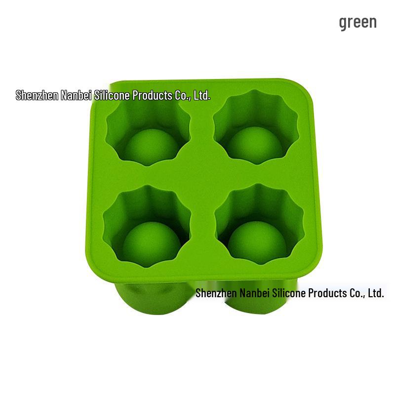Silicone 4-Hole Ice Cube Tray for Whiskey and Summer Drinks