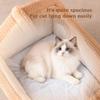Bed For Cats Enclosed Winter Cute Nest Enclosed Cat Bed Puppy House For Kitten Puppy Pet Indoor Bedroom Living Room Balcony Home