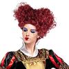 Red Queen Wig, Queen of Hearts Cosplay Costume Wig, Red Short Curly Heat-Resistant Wig, Halloween Costume (Wine Red)