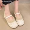 Bow Shallow Women Flats Ballet Dance Shoes Fur Short Plush Buckle Shoes 2025 Trend Designer Elegant Dress Winter Chaussures Lady