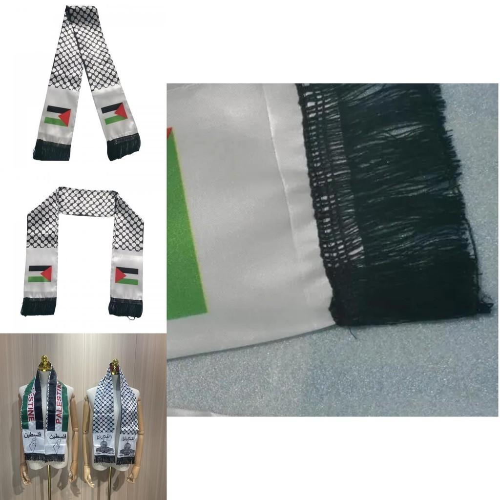 Premium Quality Palestinian Flag Scarf 14*130cm Double Layered Design
