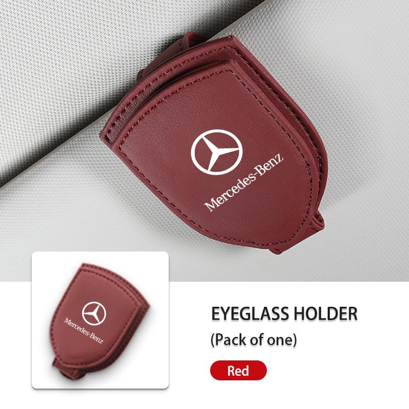 

Universal Car Eyeglasses Sun Visor Glasses Holder Organizer Clip For Mercedes Benz W211 W124 W176 W177 C260 C300 GLC CLE CLA