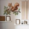 Painted Little Squirrel Branches Bedroom Living Room Entrance Hall Home Background Beautification Wall Stickers