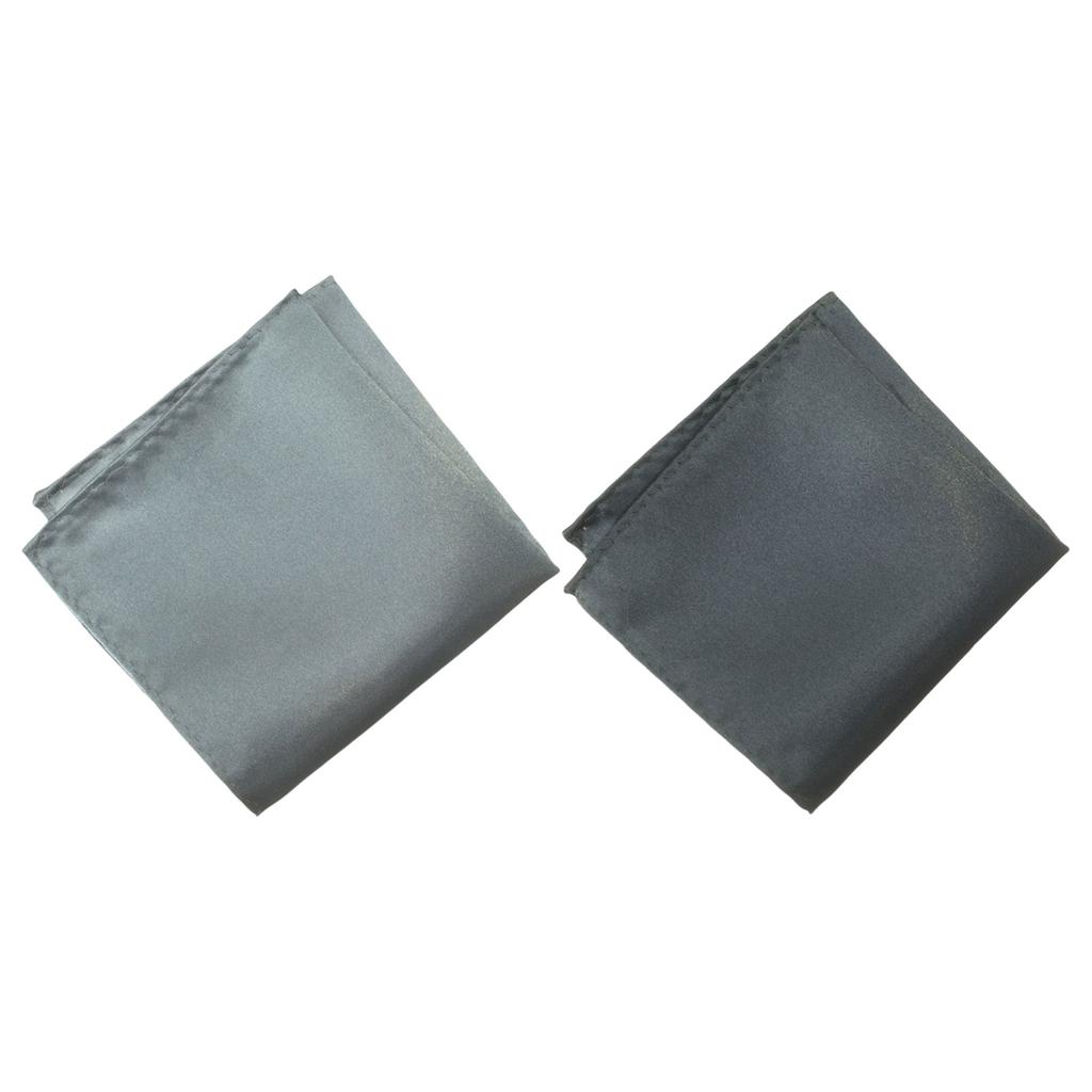 2PCS Men's Pocket Square Classical Rayon Handkerchief For Business Meeting Formal Occasion Solid Color Banquet Kerchief