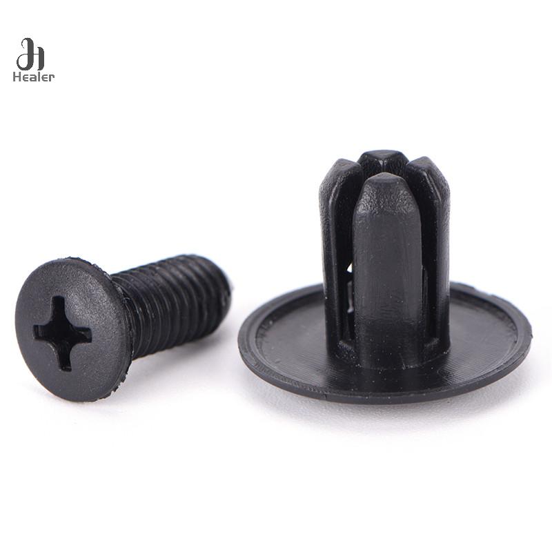 50pcs 6/8mm Auto Fasteners Rivets Clips Car Bumper Door Panel Fender Liner Clips Retainer Plastic Auto Fasteners Rivets Screw