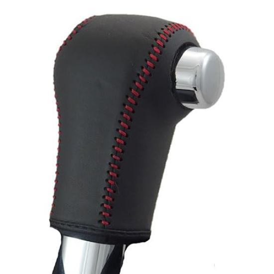 

Tricolore Genuine Leather Shift Knob Cover for Honda Black x Red Replacement Kit for Honda Protects the Interior from Stain and Scratches Custom Parts