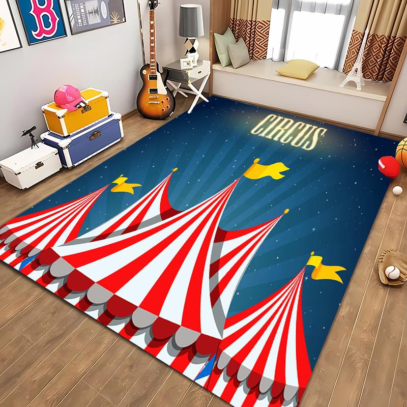 Amazing Circus Performance Large Area Carpets for Home Living Room  Children's Bedroom Sofa Doormat  Floor Rugs Anti-slip  Decor