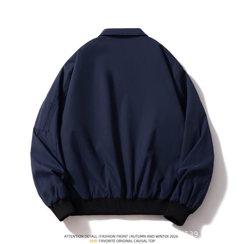Mens Bomber Jacket Winter Warm Cotton-Padded Short Outerwear Casual Loose Fit Teens Adults