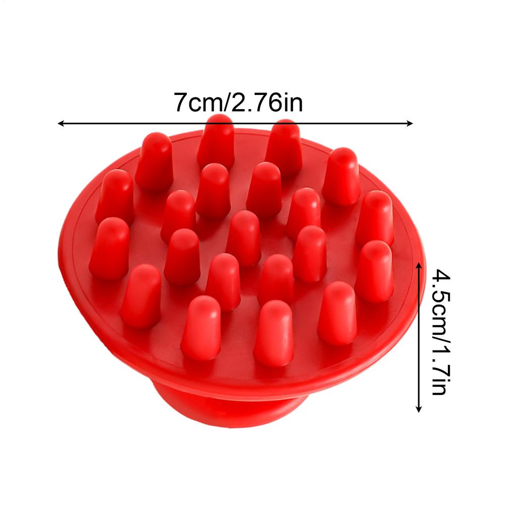

Силиконовая щетка-скраб для головы, массажная расческа для кожи головы, тщательно очищает кожу головы, щетка для массажа тела, щетка для ванны, салонный парикмахерский инструмент красный