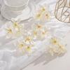 10Pcs 6cm Artificial Flower Head Mini Silk Dew Lily Flower Craft Wreath Home Decoration Wedding Decor Christmas Garland Supplies