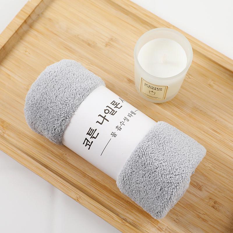 Plush Coral Fleece Towel 30x60cm Soft Absorbent Home Gift For Adults