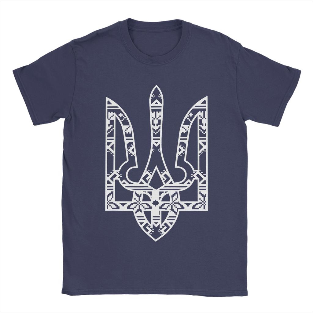 Streetwear T-Shirt Sommer Ukraine Ukrainisch Kiew Trysub Flagge Logo Mode T-Shirts Baumwolle T-Shirt Design Kurzarm Kleidung