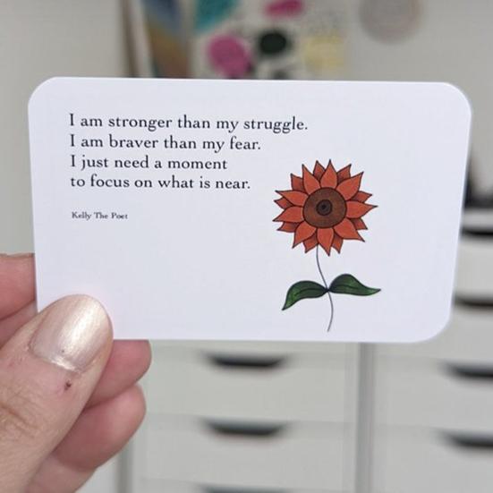 1 sada kapesních karet s básničkou s úložným sáčkem Úleva od stresu Úzkost pozitivního života Podpora emocí Afirmace Sada karet poezie Děti Dospělí Dárek