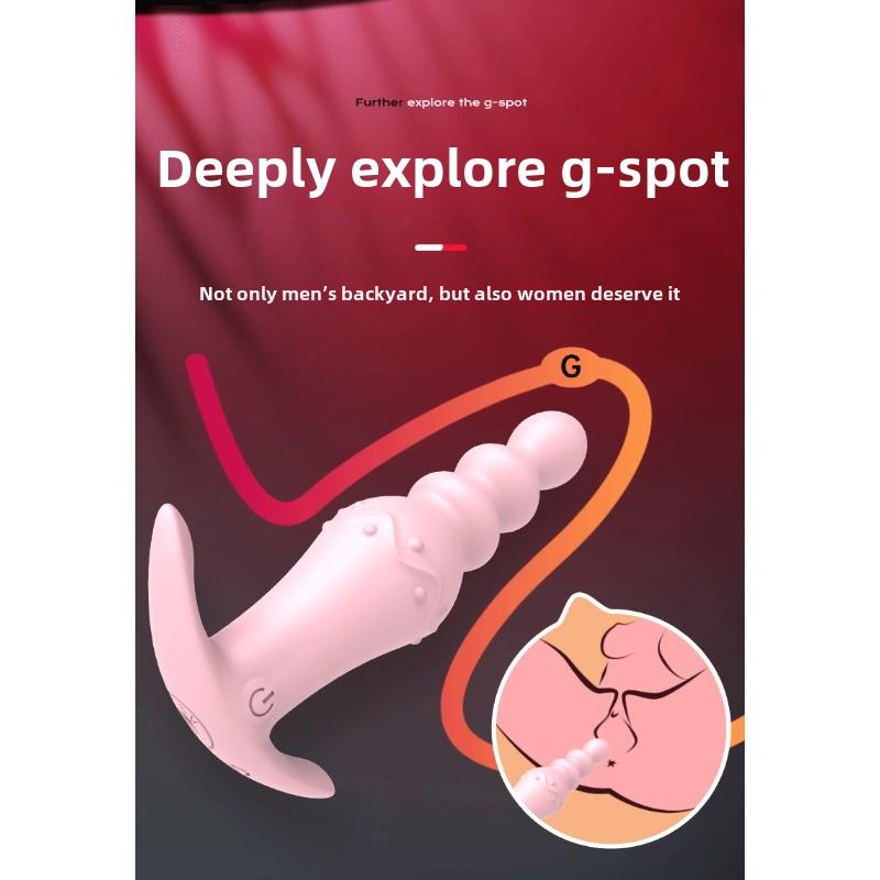 Drahtlose Fernbedienung Tragbares Vorzimmer Zugperlen M2 Vibration Analplug Prostata-Massage Masturbator Erwachsenenprodukte