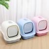 Totally Enclosed Pet Litter Box Extra Large Deodorant Cat Toilet with Litter Shovel Spillproof Cat Litter Box Closed Cat Sandbox