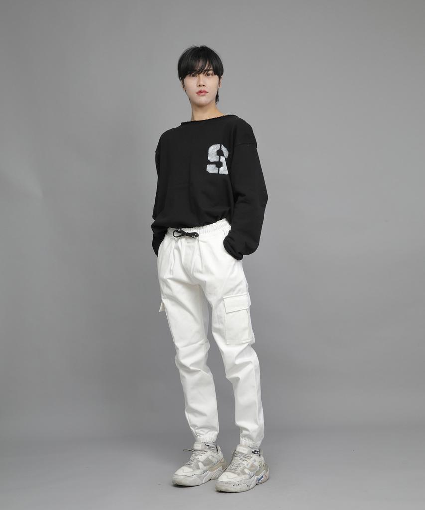 Seinteukeulu Retroline Cargo Jogger Pants Rl-311Cj White