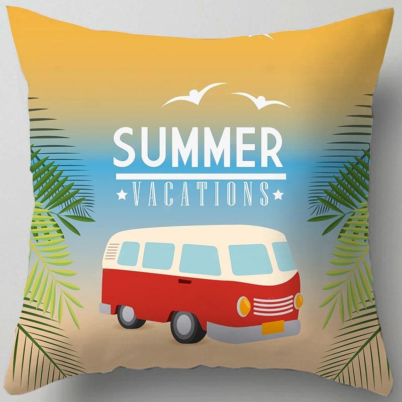 Outdoor Camping Scenery Pillow Case Retro Chair Lumbar Pillow Bedroom Window Sill Bay Window Cushion Cushion Lumbar Pillow