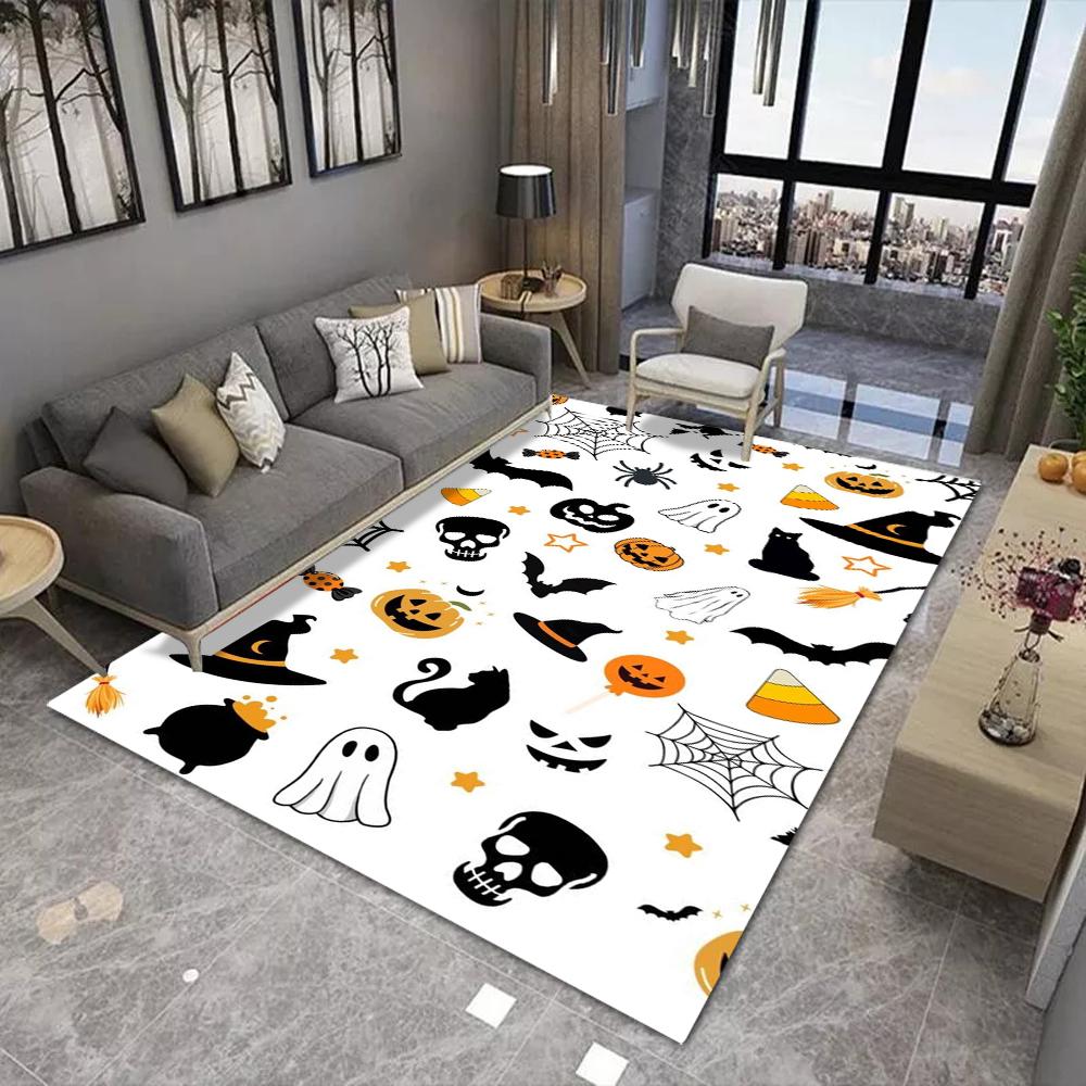 Halloween Print Floor Mat, Non-Slip Door Rug for Living Room Carpet Festive Home Decor for Xmas, Halloween Home Decor