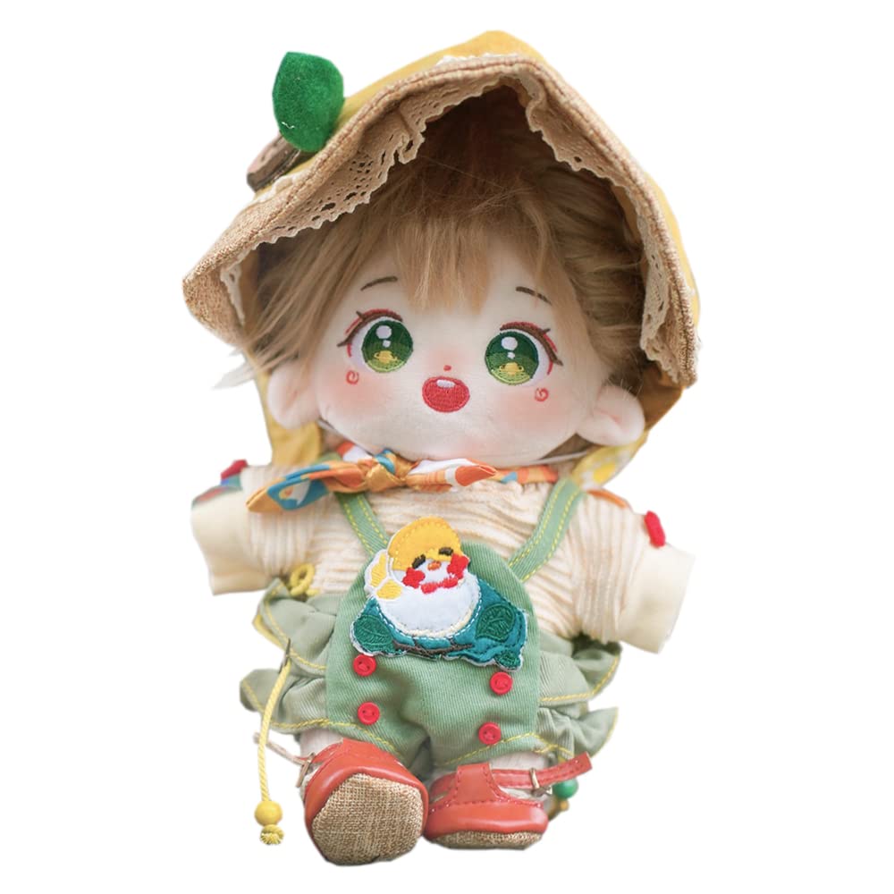 

Кукла из хлопка плюша niannyyhouse 20 см, Зеленые глаза, Девочка, Коричневый, Жареные волосы, Без атрибутов, Обычное тело, Переодевание (а-12)