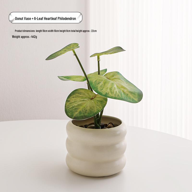 Yapay Çiçek Aranjmanları İçin Zarif Seramik Vazo - Oturma Odası veya Yemek Masası Dekorasyonu İçin Mükemmel