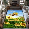 Biene Maja Personalisierbarer Namens-Teppich Perfekt für Eingangsbereiche Outdoor-Spielzimmer Küchen Rutschfester Teppich Anime Bürodekoration Geschenk für Festivals