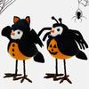 Horror Felt Birds Halloween Figurines Hyde Spider Bat Bird Decoration Gift 20cm