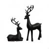 2 Pieces Resin Decorative Deer Figures Luxury Styles Figurine Art Handmade Decor Decoration for