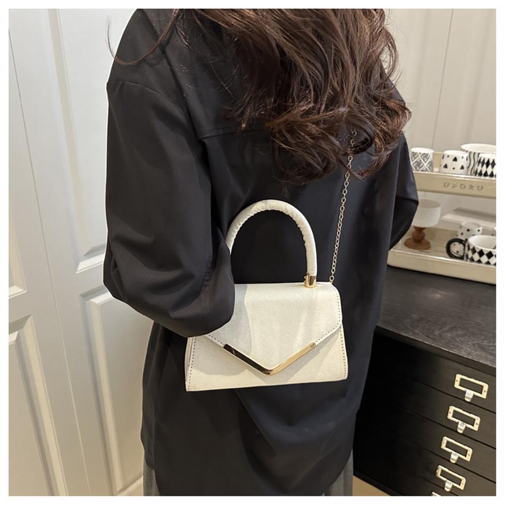 Pure Colour Women Trend Casual Simple Commuter Single Shoulder Crossbody Small Square Bag