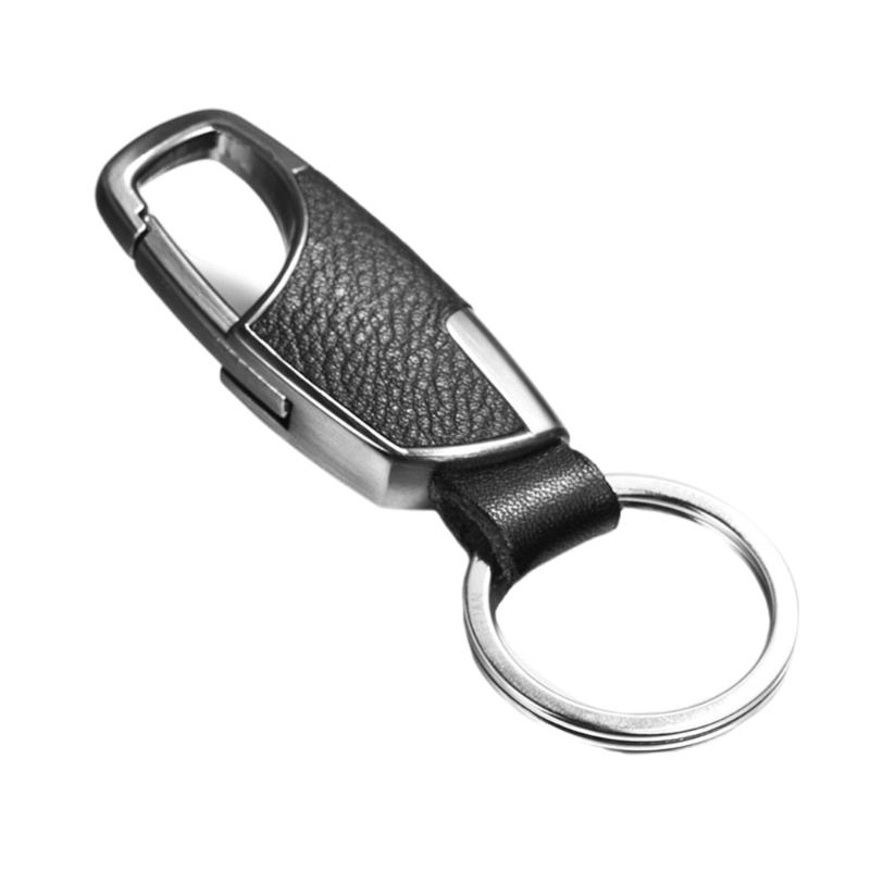 Handmade PU Leather Car Keychain with Metal Ring For Men Stylish Motorcycle Accessories Automotive Enthusiast Gift