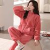 Pajamas Women'S Winter Coral Fleece Thickened Fleece Warm Women'S Autumn And Winter Flannel Large Size Winter Casual Loungewear