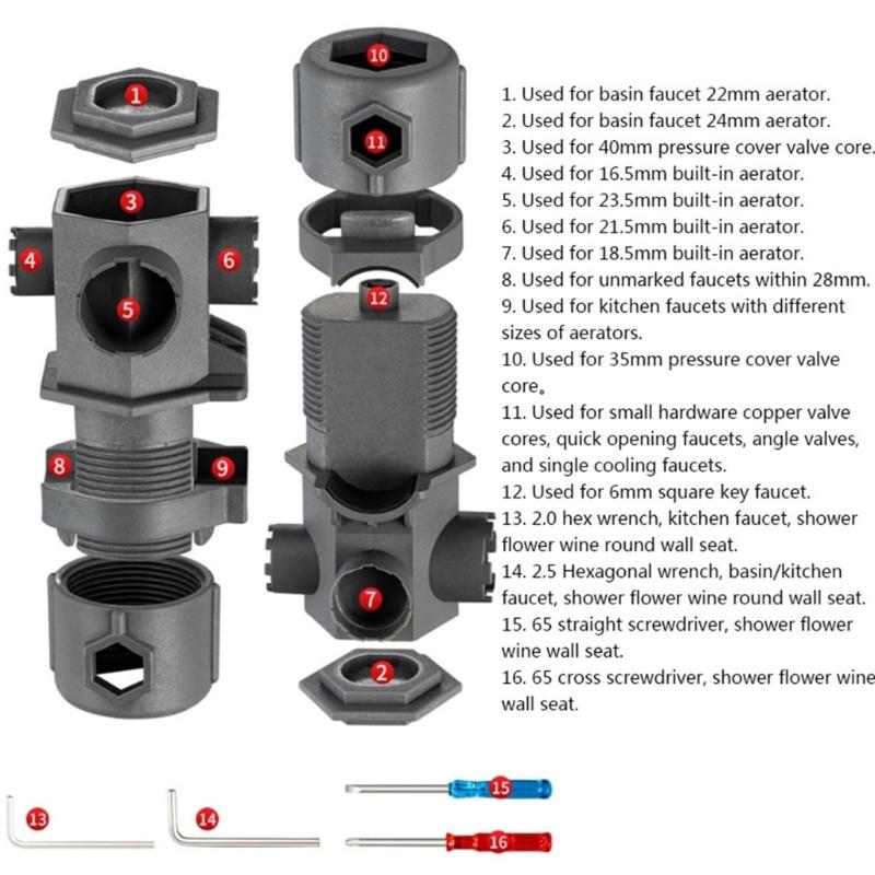 Professional Multifunctional Wrench Portable Accessory Convenient for Comprehensive Plumbing Solution Daily Casual Use
