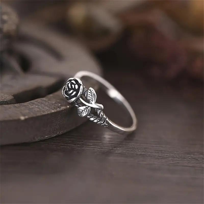 

Vintage style distressed flower ring three-dimensional rose classical fine circle ring temperament charming index ring 2026 no. 6