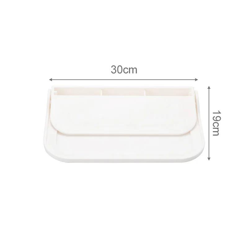 Folding Wall Mounted Shelf Saving Space Foldable Storage Rack Punch-Free Phone Holder Wifi Router Storage Tray BathroomOrganizer