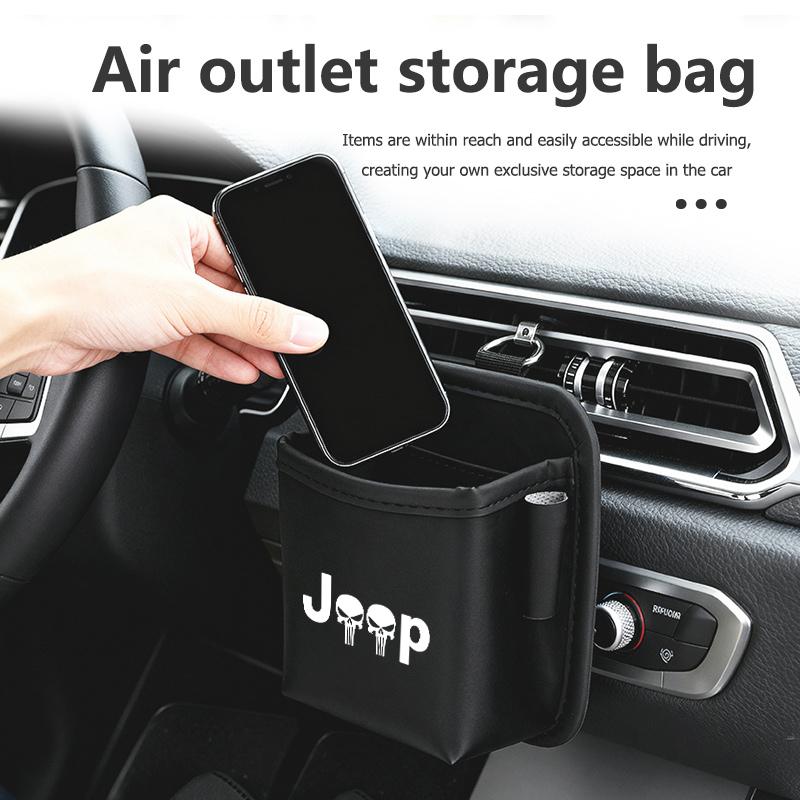 AGB1 Car Car Air Outlet Storage Box Phone Glasses Organizer Auto Styling Accessories For Jeep Wrangler Gladiator 2014 - 2021 Grand