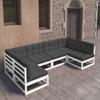 Day and Night - Day and Night Garden Furniture Set 6 Pieces with Solid White Pine Wood Cushions