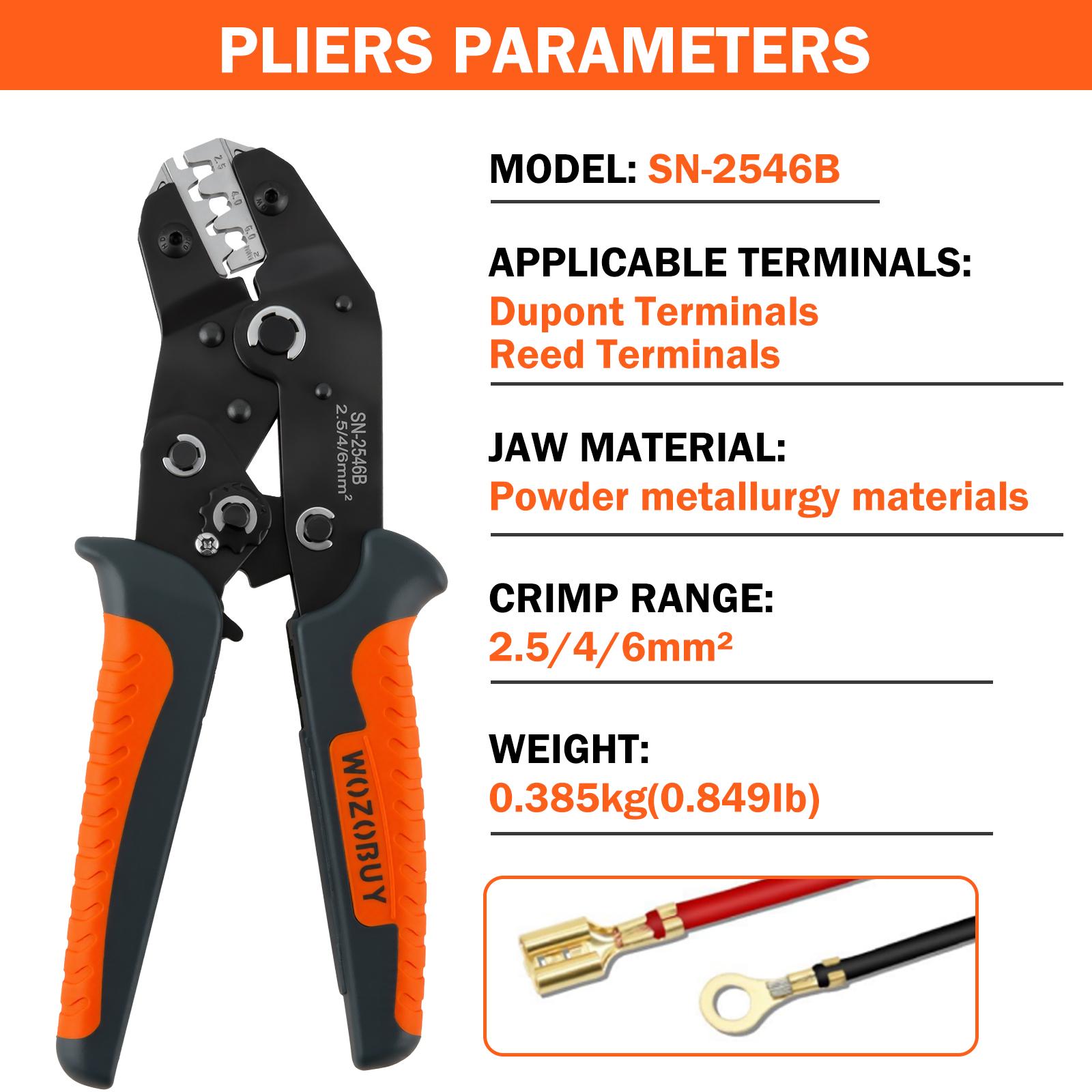 

New SN-2546B Photovoltaic Crimping Tools Set Wire Crimper Plier Kit Mini Hand Tools Set for 2.5/4/6.0mm² Solar Connectors Clamp