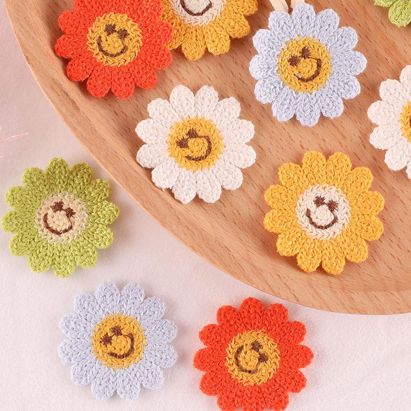 Embroidery Label Sunflower Embroidery Sticker Diy Hand Account Accessories Patch Brooch Hair Accessories Accessories Water-Soluble Embroidery Sticker