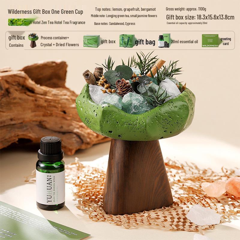 Wilderness Secret Scented Stone Diffuser Gift Set - Indoor Flameless Aroma Ornament for Holidays and Parties