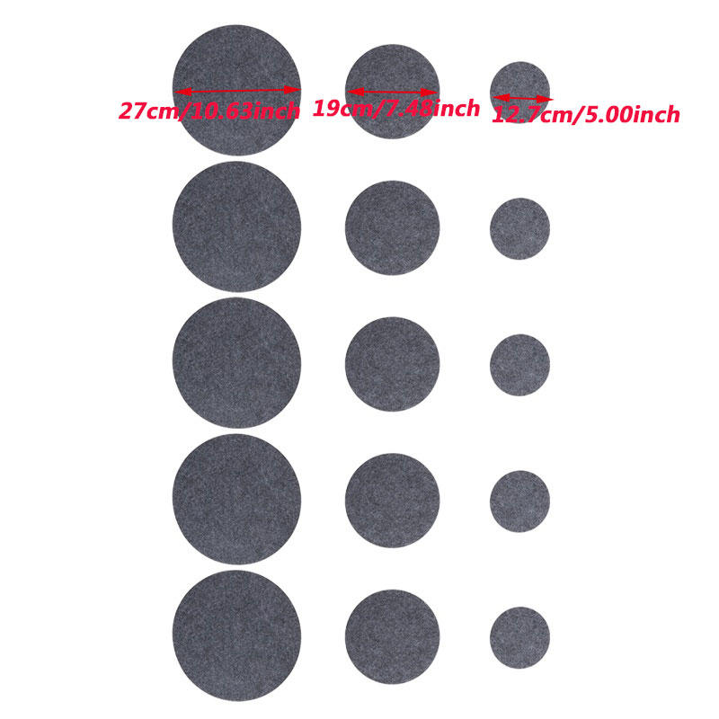 15Pcs Pot Pan Felt Protectors Divider Pads 3 Sizes Felt Plate Heat Resistant Prevent Scratching Mat Cookware Kitchen Tools