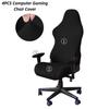4pcs Split Computer Gaming Chair Cover Armchair Slipcover Elastic Seat Covers Dust-proof Rotating Lift Armchair Protector Decor