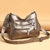 Lässige Umhängetaschen für Damen, Weiche PU-Leder-Crossbody-Handtasche, Reißverschluss Mode Mama Messenger Bag Tasche zum Einkaufen