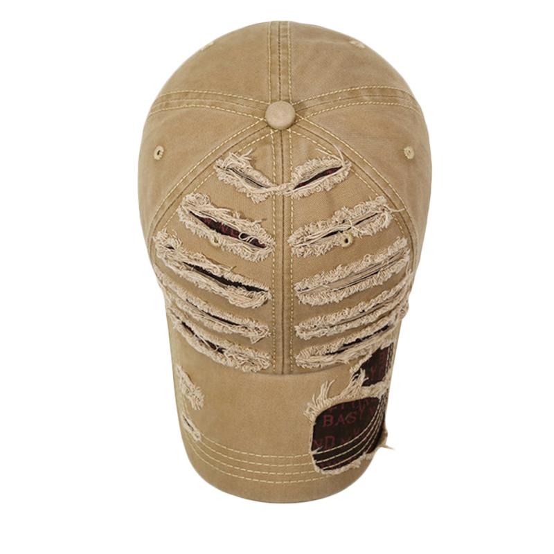 Holes Baseball Cap Men's Sunshade Cap Outdoor Sunscreen Cap