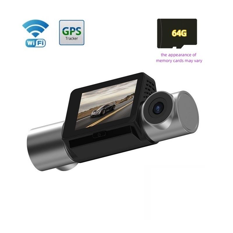 

WiFi Відеореєстратор, Автомобільна камера, Відеореєстратор, DVR, GPS Двоканальний реєстратор, Full HD Сенсорний екран, G-сенсор 2 Lens B+WIFI+GPS+64g