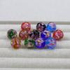 10Pcs DIY Charms Handmade Lampwork Glass Beads Round Flower Isolation Beads 14mm For Jewelry Making DIY Pendants Necklace Earrings Accessory