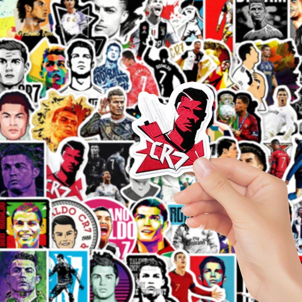52 Kreative CR7 Fußball-Sticker: Fanartikel für Handyhüllen & Notizbücher