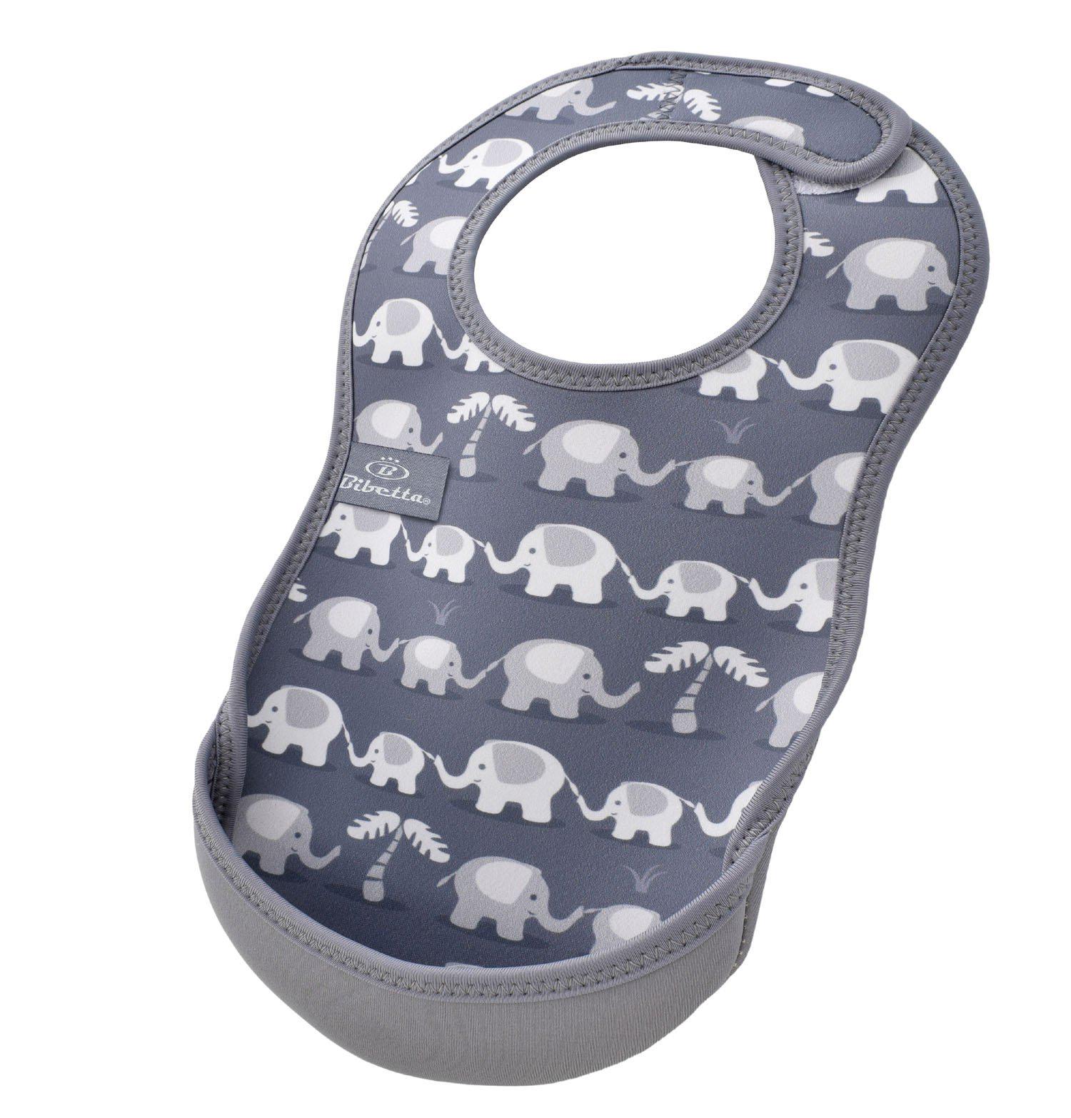 

Bibetta Ultra Bib Elephant Mealtime Machine Suitable for Baby Food and Daycare Apron, Washable, Sleeveless,