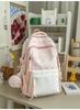 Schoolbag healing department blue and white plaid full of vitality schoolbag Korean ins college style junior high school girls sweet backpack